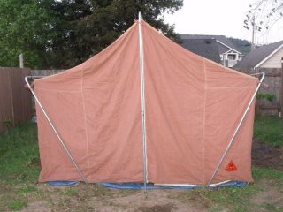 Vintage Camel brand 10 ' x8 ' Canvas Cloth type Cabin Style Camping Tent 10