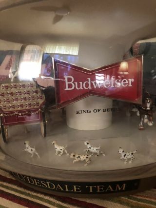 Vintage 1969 Budweiser Clydesdale Parade Carousel Light Motion Beer Sign 4