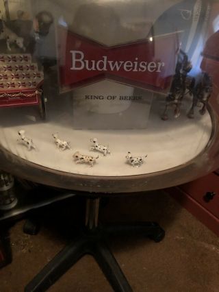 Vintage 1969 Budweiser Clydesdale Parade Carousel Light Motion Beer Sign 9