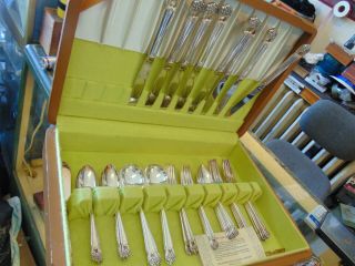 1847 Rogers Bros.  Is " Eternally Yours " Flatware Set Service For 8