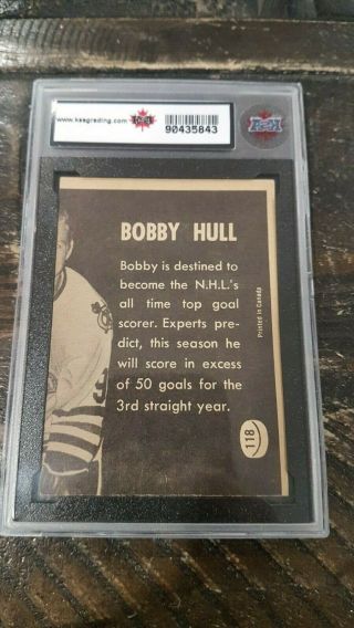 1967 - 68 Topps Bobby Orr Calder 118 KSA 6 EX - MT Vintage Hockey Card 2