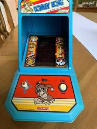 Vintage 1981 Coleco Donkey Kong Tabletop Arcade Game - Great