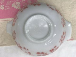 Vintage Pyrex Pink Gooseberry Cinderella Bowl Set With Matching Dish Towel 4