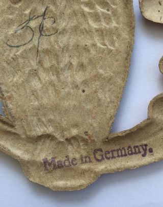 Hard To Find 5 1/4” 1920’s Vintage Halloween Owl & Moon Die Cut German Germany 4