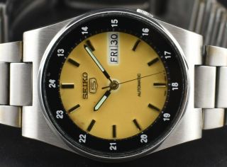 Vintage Seiko 5 Automatic 21 Jewel Cal.  7s26a Railway Time Day Date Men 