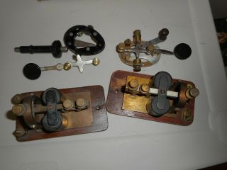 Vintage J.  H.  Bunnell & Co.  Telegraph Morse Code Key Sender Plus More