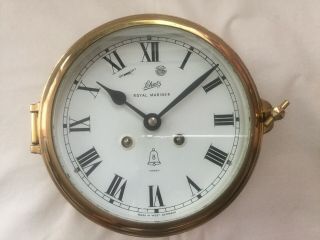 VINTAGE SCHATZ ROYAL MARINER 7 JEWELS BRASS SHIPS CLOCK 7