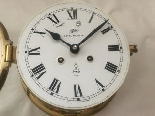 VINTAGE SCHATZ ROYAL MARINER 7 JEWELS BRASS SHIPS CLOCK 8