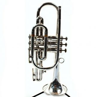 Vintage Olds " Ambassador " Cornet; Los Angeles,  1954,  Silver Plated,  Case