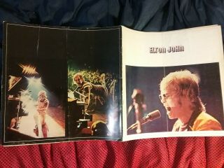 Elton John 1971 Tour 20 Page Program Vg Crease Rare Vtg Htf