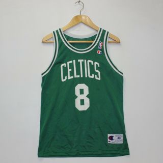 Vintage Antoine Walker 8 Boston Celtics Nba Champion Jersey Size 40 Green Kemba