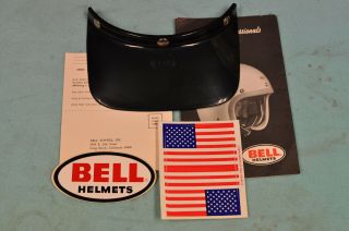 Nos Vintage Bell Motorcycle Helmet 530 Duckbill Visor Toptex Tx500 R/t Magnum