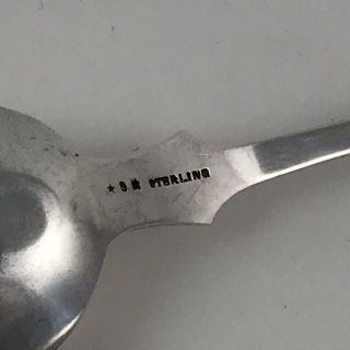 Antique Sigler Bros.  Sterling Silver Spoon Set of Four 83 grams 925 3