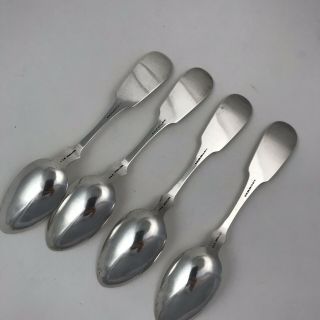 Antique Sigler Bros.  Sterling Silver Spoon Set of Four 83 grams 925 4