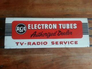 Vintage Rca Electron Tubes Authorized Dealer Door Push Stout Signs Usa 30 Inch