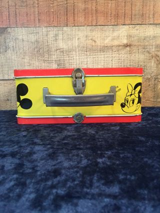 1954 Vintage MICKEY MOUSE metal LUNCH BOX - - Walt Disney Productions,  Adco 6