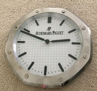Rare Collectors Wall Clock Audemars Piguet 15” White Dial