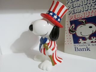Snoopy Peanuts Charlie Brown Willitts Designs Vintage Large Ceramic Bank 1990