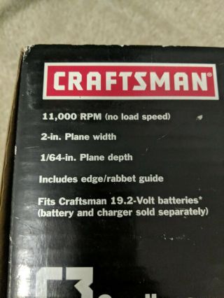 Rare,  Craftsman C3 Cordless 19.  2 Volt Hand Planer 2