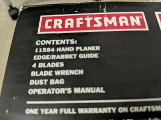 Rare,  Craftsman C3 Cordless 19.  2 Volt Hand Planer 3