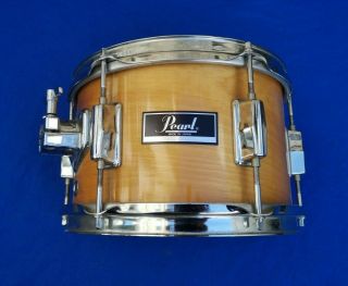 Vintage & Rare Pearl Professional Dlx 10 " X 8 " Mounted Tom Natural Birch Finish