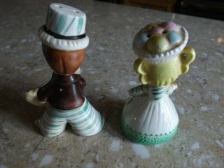 Vintage Enesco Sweet Shoppe Winking Boy & Girl Salt & Pepper Shakers 3 