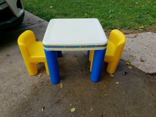 Vintage Little Tikes Table And Chairs Set Child Size Preschool 2 - 6 Year Daycare