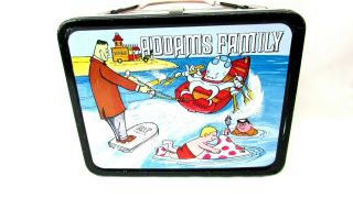 Vintage 1974 Hanna Barbera Addams Family Metal Lunch Box w/Thermos 2