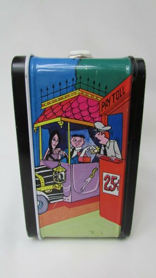 Vintage 1974 Hanna Barbera Addams Family Metal Lunch Box w/Thermos 8