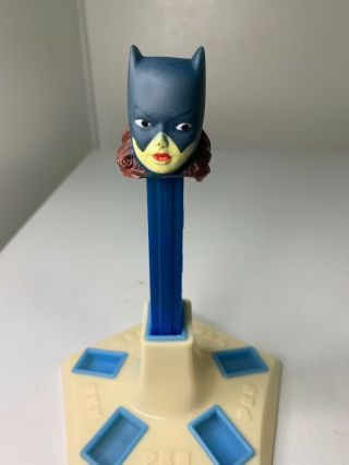 Vintage Batgirl Soft Head Pez Dispenser No Feet Blue Stem