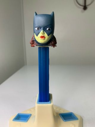 Vintage Batgirl Soft Head Pez Dispenser No Feet Blue Stem 2