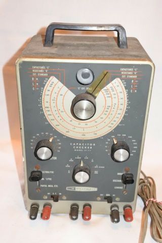 Vintage Heathkit Model It - 11 Capacitor Checker Tester With Tubes For Electronics