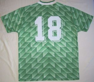 VTG ADIDAS 1990 WEST GERMANY AWAY JERSEY SHIRT - KLINSMANN 90 WORLD CUP JERSEY 2