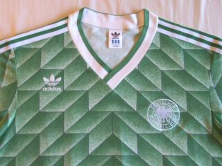 VTG ADIDAS 1990 WEST GERMANY AWAY JERSEY SHIRT - KLINSMANN 90 WORLD CUP JERSEY 3