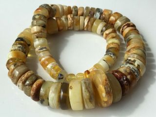 Natural Vintage Amber Beads Antique Baltic Old Necklace 98 gr 3