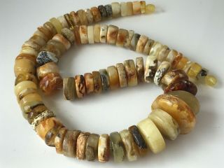 Natural Vintage Amber Beads Antique Baltic Old Necklace 98 gr 6
