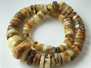 Natural Vintage Amber Beads Antique Baltic Old Necklace 98 gr 8