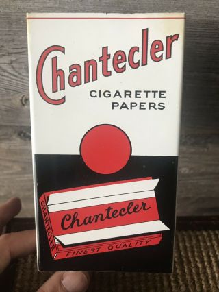 Vintage Chantecler Cigarette Rolling Papers Tin Wall Dispenser Advertising Sign