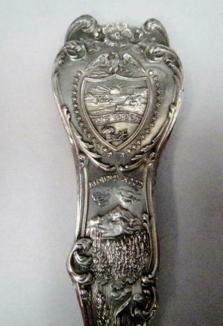 Large Antique Sterling Silver Souvenir Spoon,  Lewis & Clark Expo.  St.  Louis,  1905 6