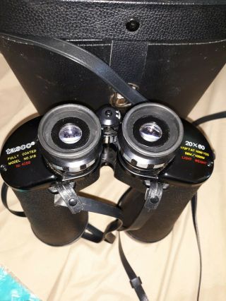 Tasco Vintage Binoculars Model 319 20x60 173ft 1000yds 58m 1000m RARE NFL Officl 5