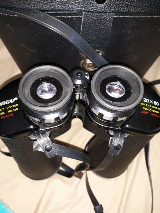 Tasco Vintage Binoculars Model 319 20x60 173ft 1000yds 58m 1000m RARE NFL Officl 6