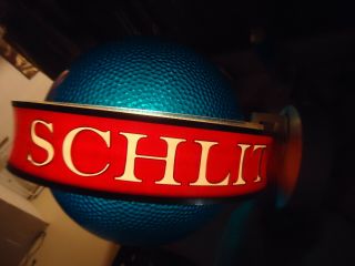 Rare Vintage Schlitz Beer Revolving Blue Globe Lighted Wall Sconce Sign