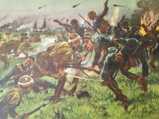 Wwii Japanese War Painting,  Manchuria Border Battle