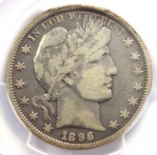 1896 - S Barber Half Dollar 50C - PCGS VF Details - Rare Date - Certified Coin 5