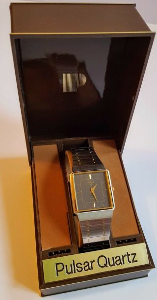 Vintage W/box Nos Pulsar Quartz Watch Y100 - 5309 Men 