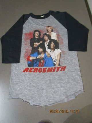 Concert Tour T - Shirt Aerosmith Back In The Saddle 1984 Rock Tee