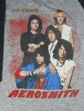 CONCERT TOUR T - SHIRT AEROSMITH BACK IN THE SADDLE 1984 rock tee 2