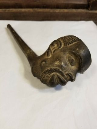 Antique/vintage African American Figural Folk Art Clay Pipe