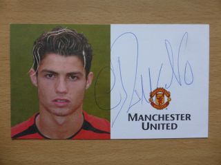 2002 - 04 Cristiano Ronaldo Signed Man Utd Club Card - Very Rare (16192)