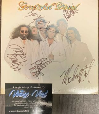 Band Signed Autographed Grateful Dead Go To Heaven Record Album Lp Vintage Vinyl